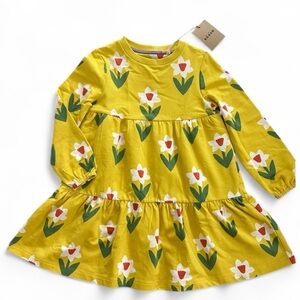 New MINI BODEN DAFFODIL LONG SLEEVE SWEATSHIRT DRESS GIRLS 7-8